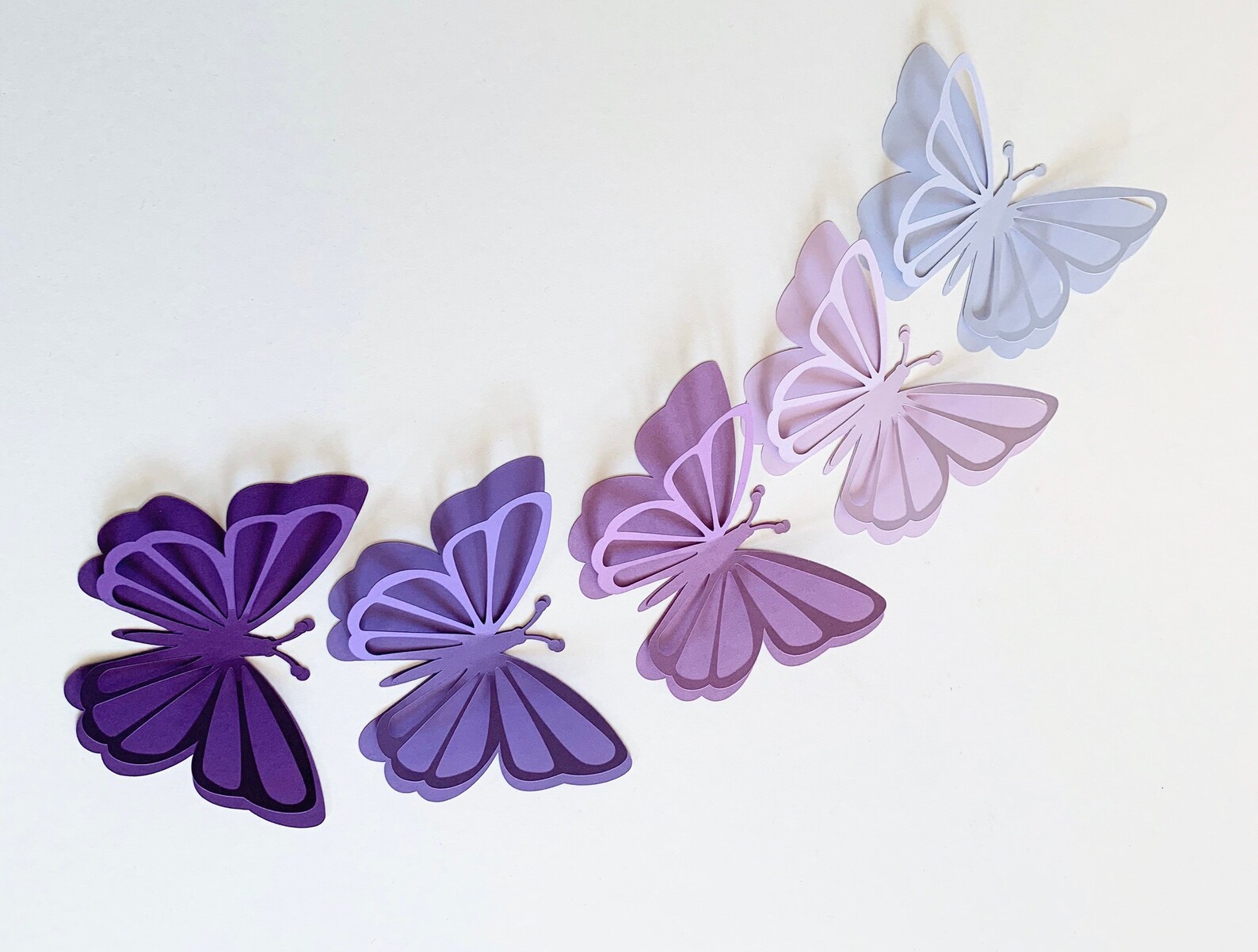 Purple Wall Butterflies/3d Butterfly Set/ Nursery Wall Decor/ Etsy