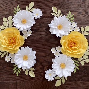 Daisy Roses Paper Flowers, Decorazione da parete con fiori di carta per la cameretta dei bambini, Daisy per la cameretta dei bambini, Fiori di carta, Fiori di carta per la cameretta dei bambini, Daisy per il primo compleanno