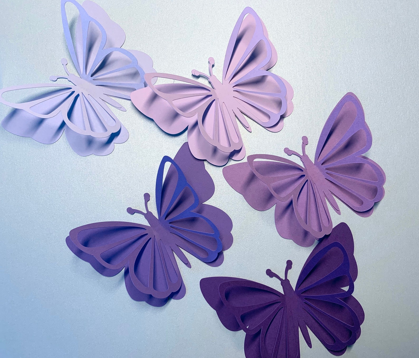 Purple Wall Butterflies/3d Butterfly Set/ Nursery Wall Decor/ Etsy