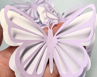 Wall Butterflies/ Lilac 3D Butterfly Set/ Nursery Wall Decor/ Gift/ Centrepiece / Dessert table decor/ Baby shower decor/ Birthday decor