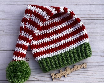 READY TO SHIP!! Elf Hat | Christmas | Crochet | Holiday | Photo Prop | Free Shipping