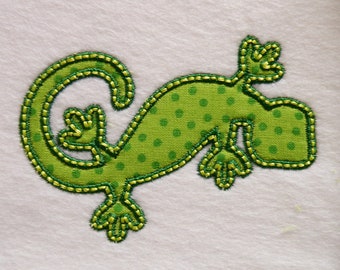Ab35 Gecko Salamander Dieren Azië Strijkpatch Applicatie Patch Afmeting 8,3 x 8,5 cm - Nederland