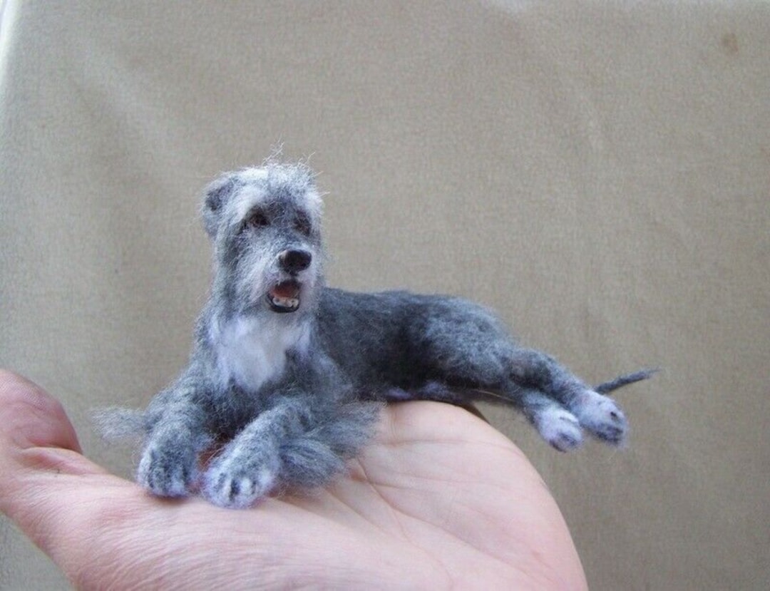 MADE to ORDER Custom Miniature 1/12 Scale Irish Wolfhound Dog Lying Down by Malga Etsy