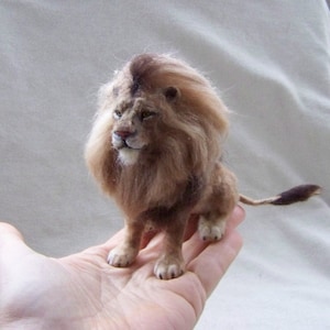 MADE to ORDER Dollhouse Miniature Lion Sitting  by Malga