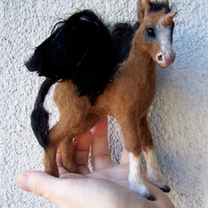 MADE TO ORDER Ooak Dollhouse Miniature 1:12 scale Pegasus Unicorn Foal Baby by Malga