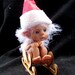 MADE TO ORDER Ooak Little Snowflake Elf on the Sleigh Blue Eyed by