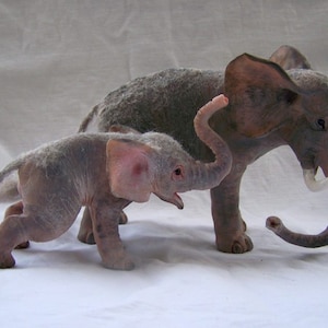 Made to order Ooak Miniature Dollhouse Family Elephant by Malga
