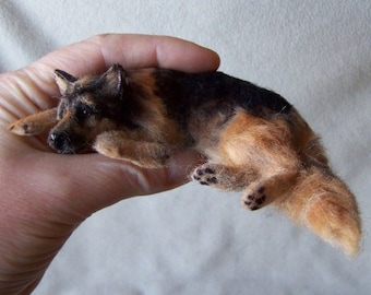 MADE TO ORDER Custom Miniature Dollhouse german shepherd by Malga