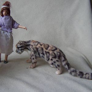 Made to order Ooak Realistic Miniature Dollhouse Clouded Leopard by Malga