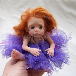 Made to order OOAK Anne red haired girl with freckles  Elf by Malga