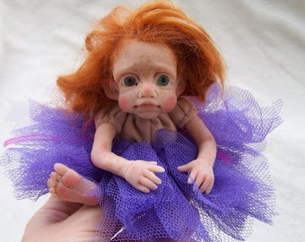 Made to order OOAK Anne red haired girl with freckles  Elf by Malga