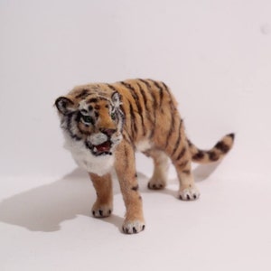 MADE TO ORDER Ooak Realistic Miniature Angry Bengal Tiger by Malga