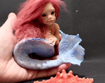 MADE TO ORDER Ooak  Red-haired Mermaid - Aodh by Malga