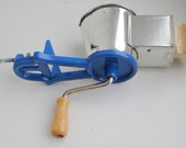 Vintage Swedish metal table Grater mill in working condition.