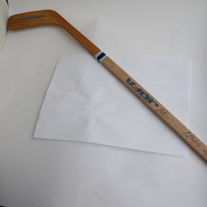 Vintage 1973 mini hockey stick signed Swedish team Leksands IF