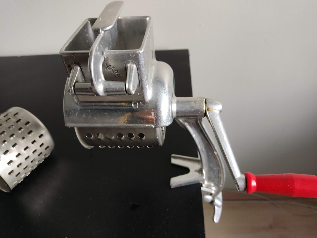 Vintage Aluminum Hand Held Cheese Grater Slicer 