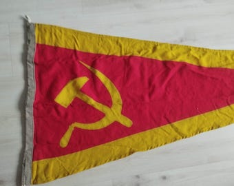 Bandera náutica de gran tamaño de la URSS de lana de 1980
