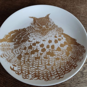 Vintage Gustavsberg ARTER I FARA &quot;Berguv&quot; plate by Paul Hoff | Made in Sweden