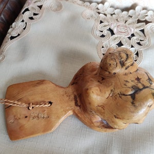 Vintage Swedish Birch Burl Bowl Scoop  Hand Carved  Wooden Ladle Home Decor Natural Handcrafted