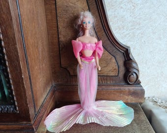1991 90s Pink Mermaid Vintage Original BARBIE Doll European