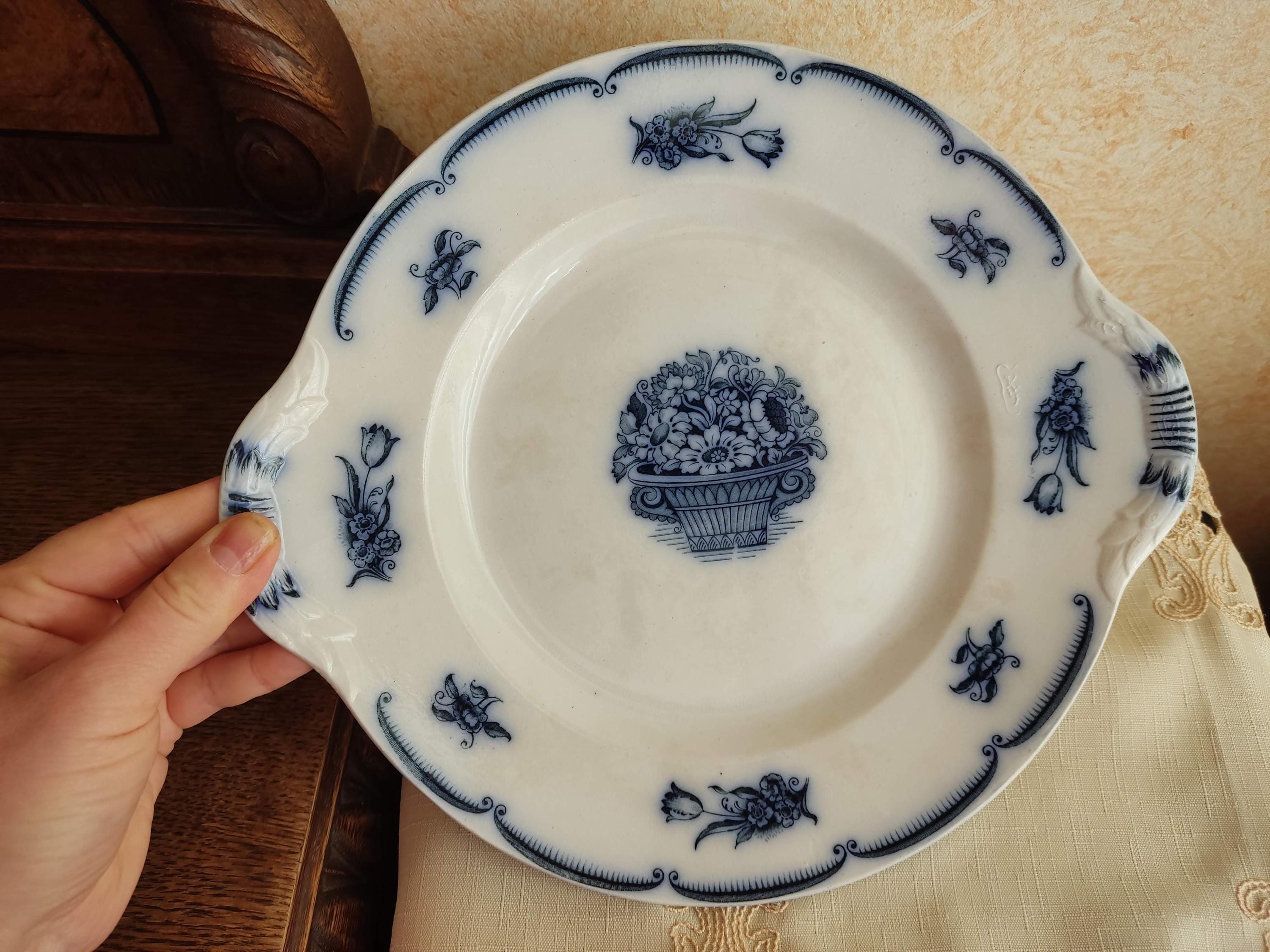 アンティーク 1920 年代 スウェーデン グスタフスベリ 磁器皿 / GEFION