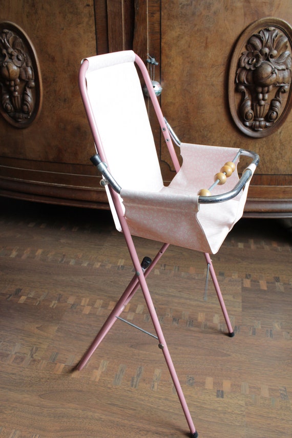 Vintage Swedish Doll Folding Metall High Chair Ab Lars Sjoholm Etsy