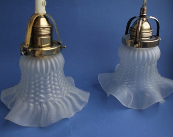 Vintage 1930 pair ceiling hanging lamp   light lamp Swedish.