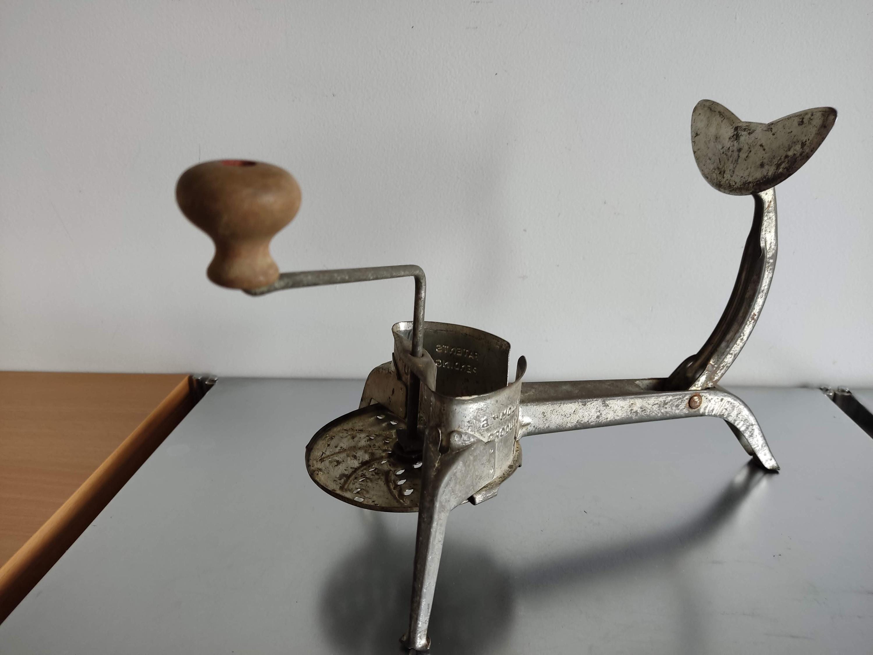 Antique Mouli Shredder With Blade and Handle, Made in France 1930s