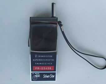 Vintage Japonés 1970 Silver Star "9 transistor superheterodyne transceiver" WE -910 - Talkies-walkies en condiciones de trabajo.
