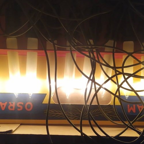 Rare Osram 1950s Vintage German Glass shops Christmas Tree Lights candles in working condition. Glass Candle