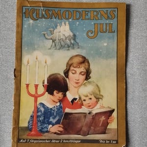 vintage 1929 magazine suédois Christmas Husmoderns Jul Le Noël de la femme au foyer