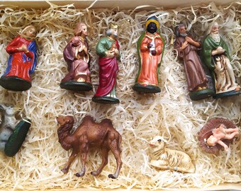 1940 年代のヴィンテージ MAROLIN ANTIK ドイツ製 11 ピース キリスト