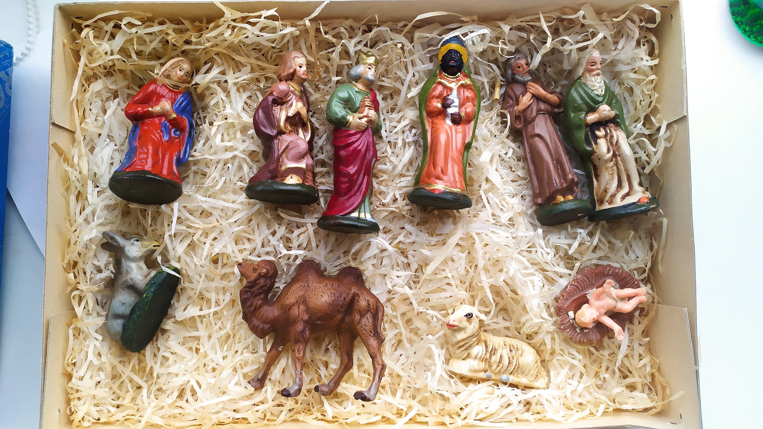 1940 年代のヴィンテージ MAROLIN ANTIK ドイツ製 11 ピース キリスト