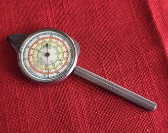 Medidor de mapas vintage | Curvímetro / Kartenmesser Alemanha Ocidental, década de 1970 | Ferramenta analógica para medição de distância em mapas