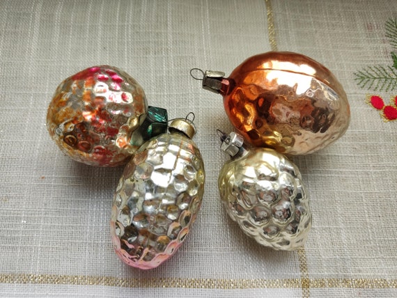 Glass Ornament with Silver Glitter