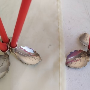Set Vintage Denmark versilberte Kerzenhalter für SLIM Tiny TAPER Kerzen mit 6 Kerzen
