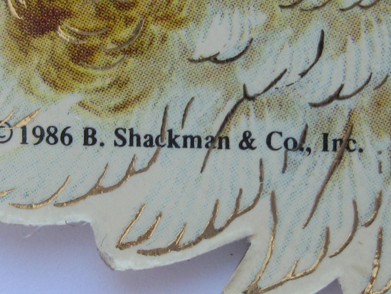 Set 2 Angels cardboard Christmas Ornament B Shackman /& Co 1986
