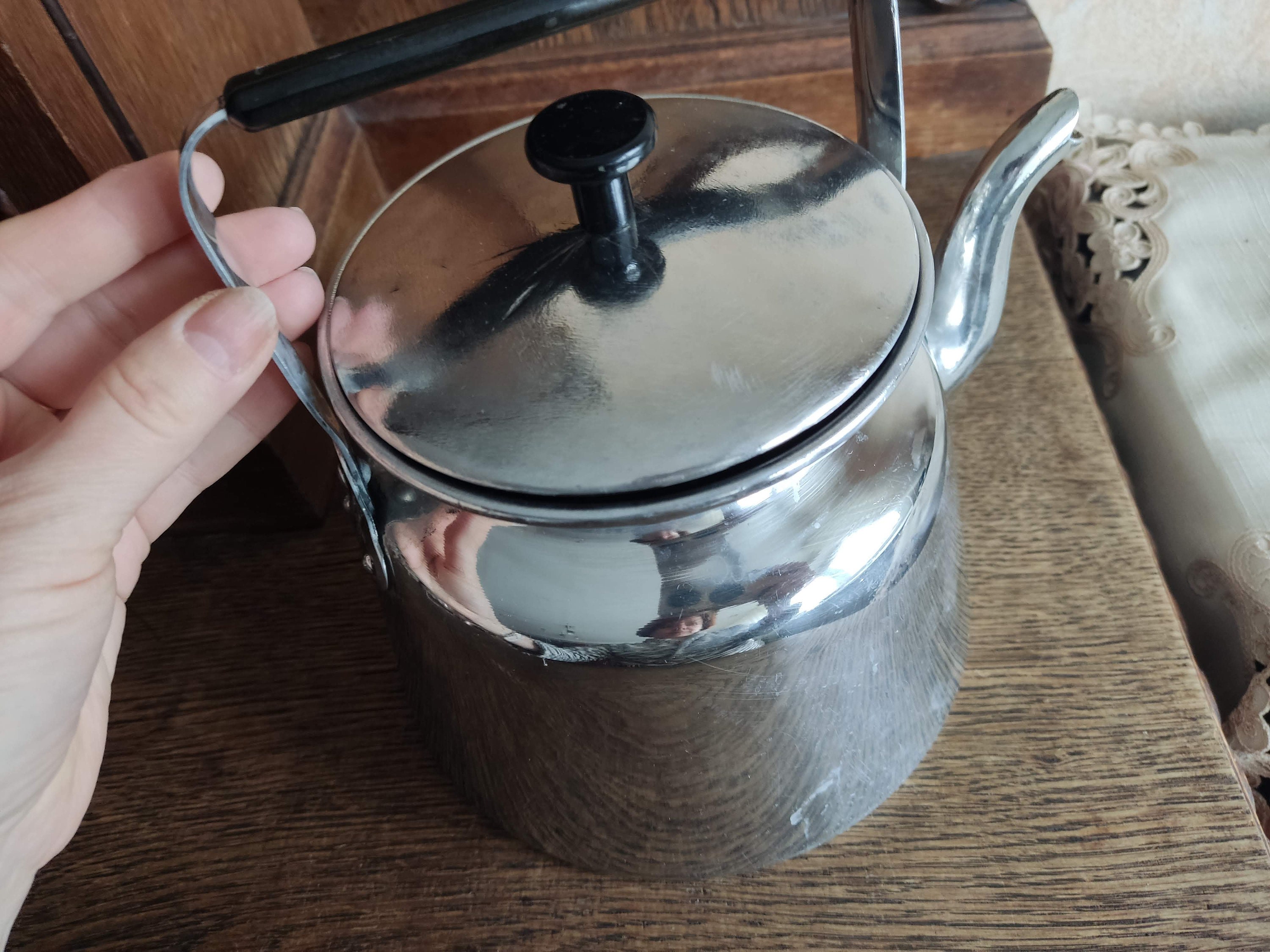 Skultuna 1607 Aluminium Kettle Swedish 2L Folding Handle
