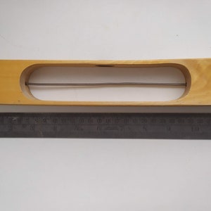 Vintage solid maple  Swedish Loom Boat Shuttle GAD 14.5&quot;(37.5 cm) with rollers