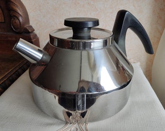 VINTAGE Coffee/Tea Kettle by NILSJOHAN Stainless Steel Kettle 1,8L Mid Century Swedish Design