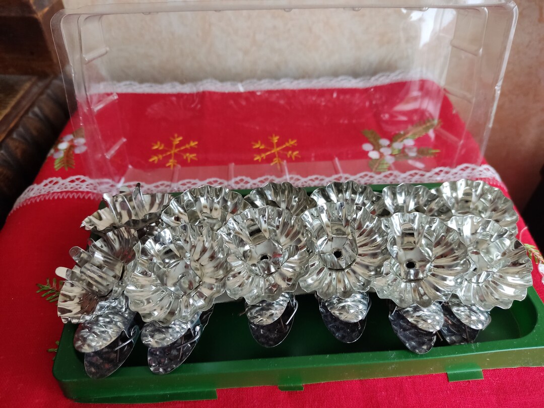 12 Christmas Vintage Ornaments Germany Tree Decoration Candle Etsy