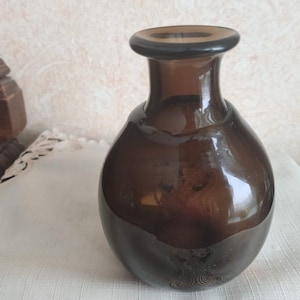Vintage Orrefors glass vase, Mid Century 1950s Scandinavian Glass