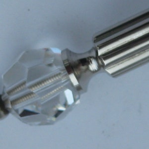 Vintage French silver plated bottle opener with  crystal decoration