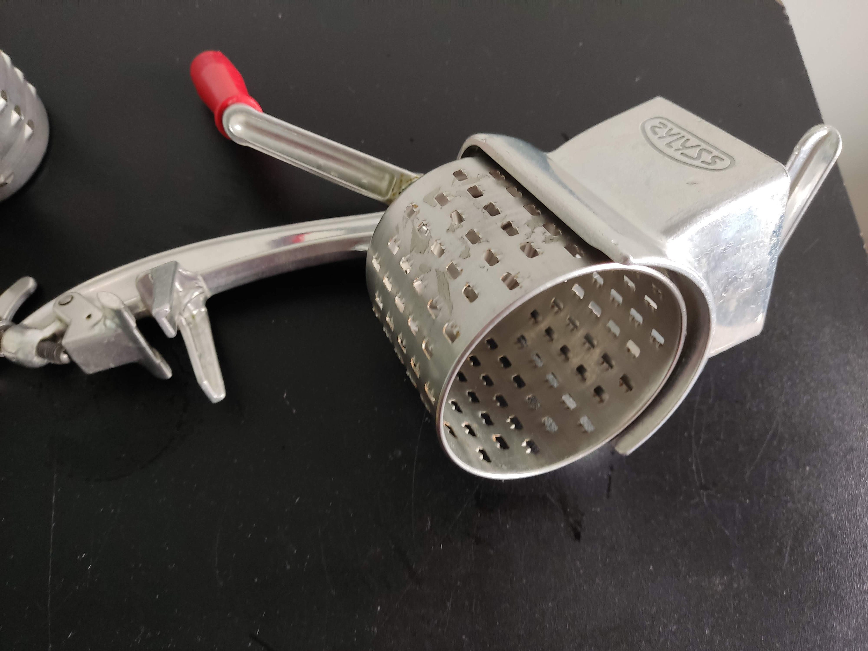 Vintage Rotary Drum Grater Zylyss Swiss Made Pat. Ang. Table