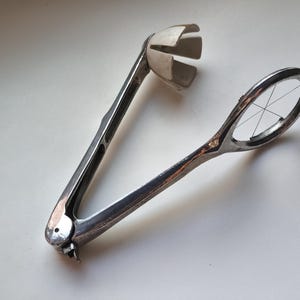 Vintage Westmark Columbus äggskärare, tysk äggskärare i aluminium, 6 klyftor, äggklyfta, låsbart handtag, 1950-1960-tal köksredskap