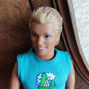 Vintage Ken Doll by Mattel 1968 China Mark 12&quot; Tall Original Shirt Retro Barbie Accessory Male Fashion Doll 1980s Style