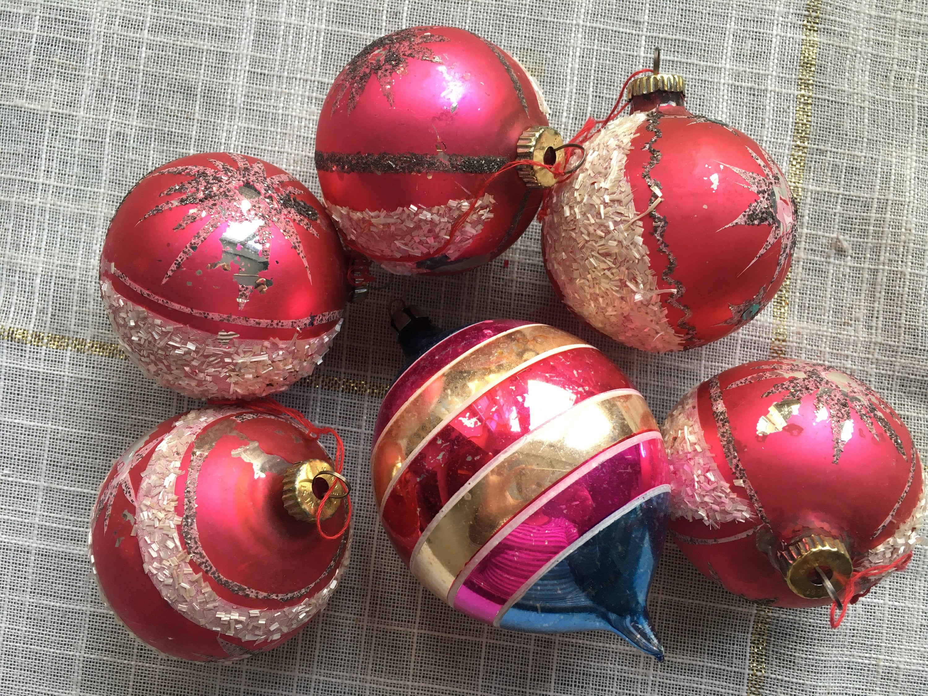 Ancienne boule allemande Kugel ornements jour Noël boule en