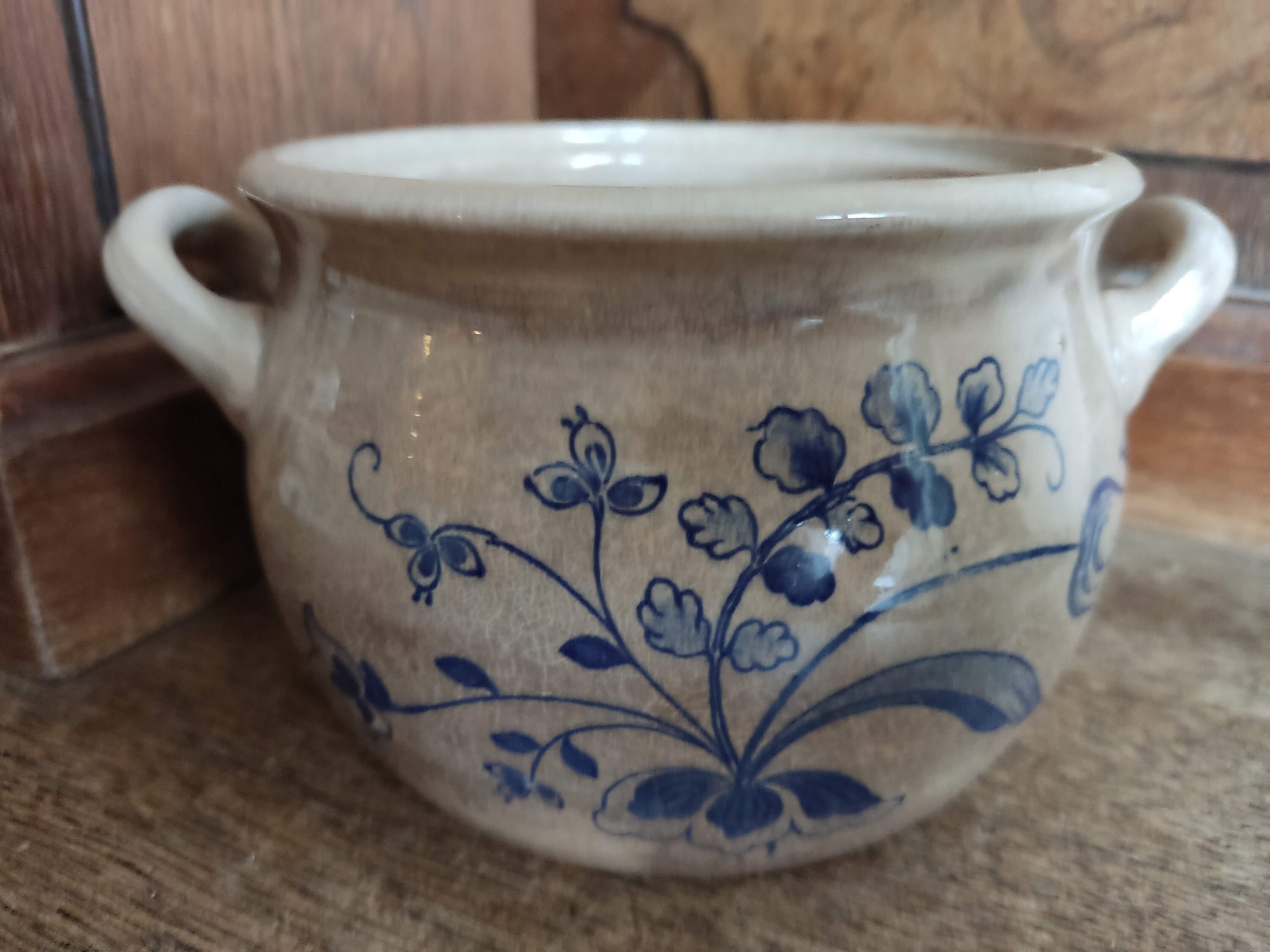 【2024新春福袋】 Ceramic GUSTAVSBERG Antique Pot, Handle 2 Vintage Swedish その他