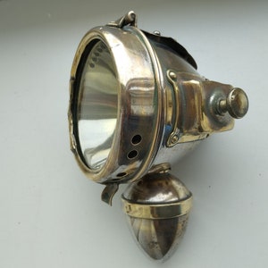 Antique 1900 brass Car Ducellier Unis France Paris petrol Phares light
