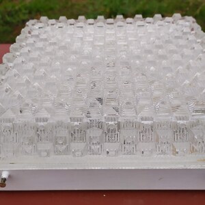 Swedish  vintage  flush mount fixture ceiling light crystal  glass AB Fagerhults